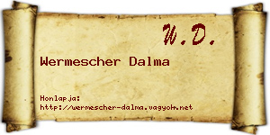 Wermescher Dalma névjegykártya
